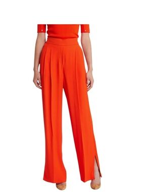 BOSS- Tezuki Women's High-Waist Wide Leg Pants - Orange Size 8
